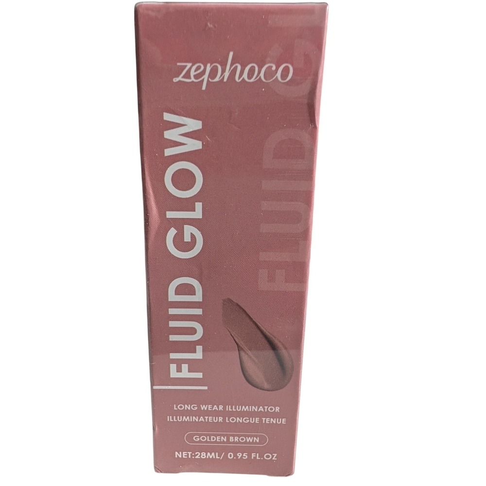 Zephoco Fluid Glow Long Wear Illuminator Golden Brown 28ml Hyaluronic Retinol